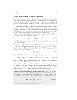 A fixed point theorem for integral equations
