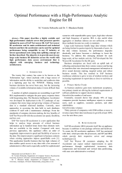 Optimal Performance with a High-Performance Analytic Engine for BI