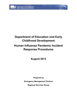 Human Influenza Pandemic Incident Response Procedures