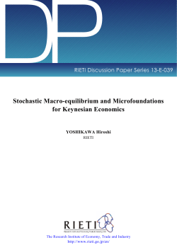 Stochastic Macro-equilibrium and Microfoundations for Keynesian