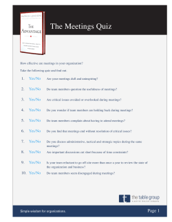 The Meetings Quiz