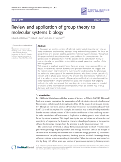 Review and application of group theory to molecular systems