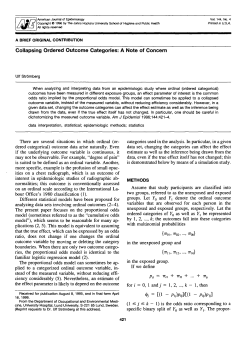Collapsing Ordered Outcome Categories: A Note of Concern