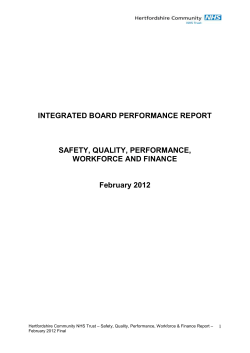 integrated board performance report - HCT intranet
