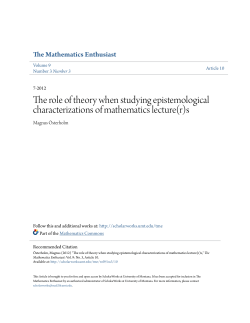 The role of theory when studying epistemological characterizations