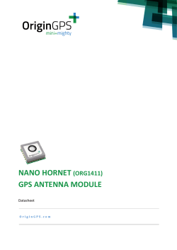 Nano Hornet - ORG1411 Datasheet