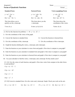 Int 2 Ch.9 Quadratic 3 forms worksheet