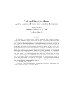 Coalitional Bargaining Games: A New Concept of