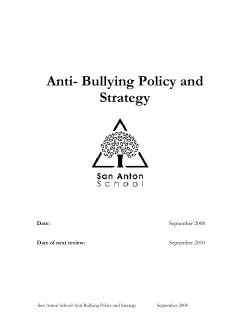 Anti- Bullying Policy and Strategy
