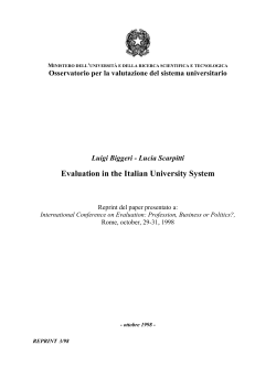 Osservatorio per la valutazione del sistema universitario