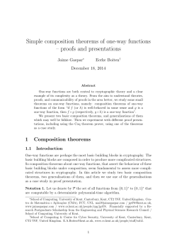 Simple composition theorems of one-way functions