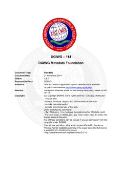 DGIWG Metadata Foundation