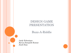 DESIGN GAME PRESENTATION Buzz-A