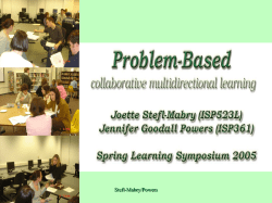 Dr. Stefl-Mabry and Dr. Powers` Presentation