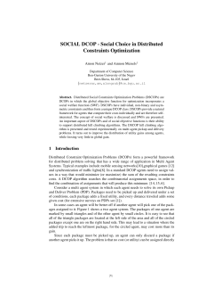 SOCIAL DCOP - Social Choice in Distributed Constraints Optimization