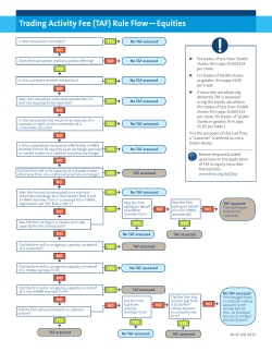 Trading Activity Fee (TAF) Rule Flow - Equities