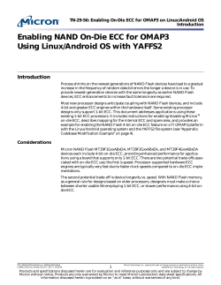 Enabling NAND On-Die ECC for OMAP3 Using Linux/Android OS