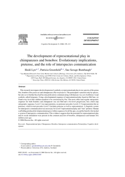 The development of representational play in chimpanzees and