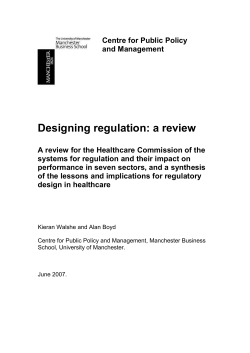 Designing regulation: a review