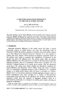 A Test for Allocative Efficiency in the Local Public Sector