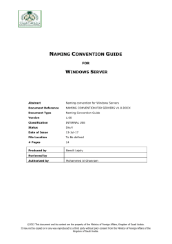 Naming Convention Guide