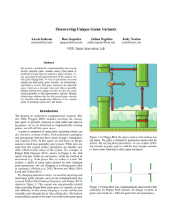 Discovering Unique Game Variants
