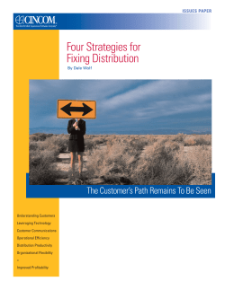 Four Strategies for Fixing Distribution