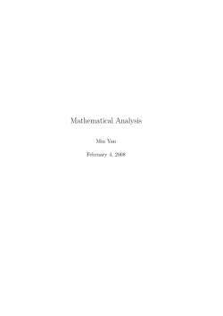 Mathematical Analysis
