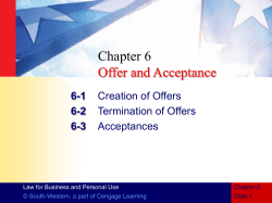 CHAPTER 6 Offer and Acceptance