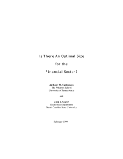 Is There An Optimal Size for the Financial Sector?