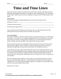 Time Line Practice #1