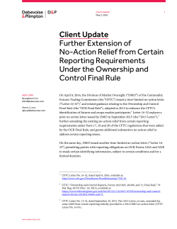 Client Update Further Extension of No