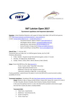 IWT Latvian Open 2017