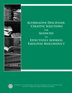 Alternative Discipline: Creative Solutions Agencies Effectively