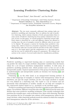 LNCS 3933 - Learning Predictive Clustering Rules