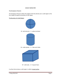 T. King: MA3160 Page 1 Lecture: Section 20.2 The Divergence