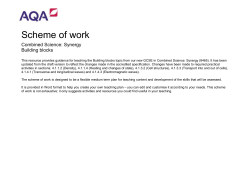 Scheme of work