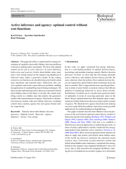 Active inference and agency: optimal control without cost functions