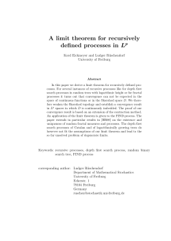 A limit theorem for recursively defined processes in Lp