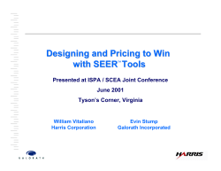 Designing and Pricing to Win with SEER   Tools