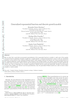 Generalized exponential function and discrete growth models