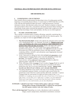 OCFOA Football Hydration Stretching Info