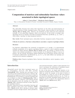 Computation of matrices and submodular functions values