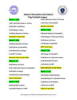 Auburn Recreation and Culture Flag Football