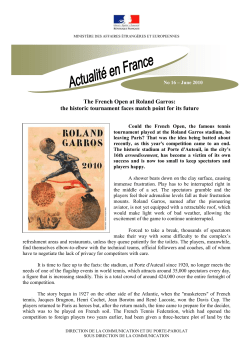 MINIST&Egrave;RE DES AFFAIRES &Eacute;TRANG&Egrave;RES ET EUROPEENNES