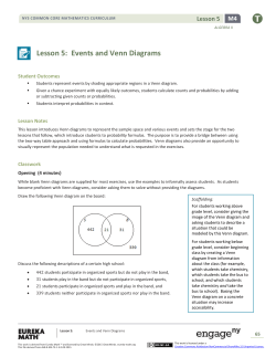 Algebra II Module 4, Topic A, Lesson 5: Teacher Version