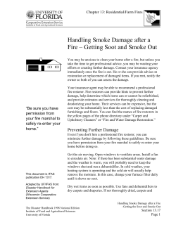 Handling Smoke Damage after a Fire