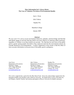Imperfect Knowledge and Public Goods Contributions