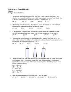 Fluids Multiple Choice | 105.9KB