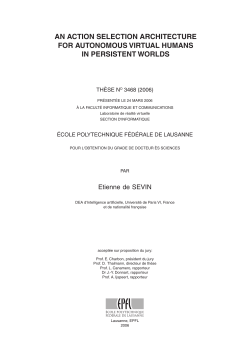 an action selection architecture for autonomous virtual